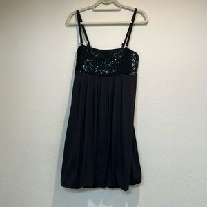 INC International Concepts - Convertible Satin Dress w/Sequins and Bubble Hem